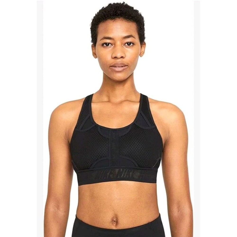 Nike Swoosh Sports Bra CZ4439-011 Medium Support Dri-FIT Womens Medium